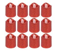 LED Nativity Candle: 24PCS Candle Light Red Glitter s LED Nativity Decor Tea Lights Glitter Votive Ornaments Red Decor