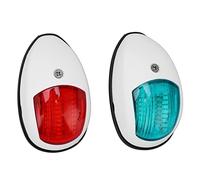 LED Navigation Lamp Weather-resistant IP66 Red Green Light for Yacht Boat Marine Signal Lights (White)