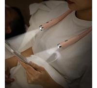 LED Neck Reading Light, 3-Color & 9-Brightness Adjustable Bendable Neck Light, USB Rechargeable Book Light for Reading in Bed, Knitting, Crochet, Camping, Working, Book Lovers Gifts (Black)