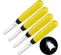 LED Needle Threader Sewing Tools Lighted Plastic Wire Loop DIY Needle Threader Hand Machine Sewing Tool for Sewing Crafting (4 Pieces)