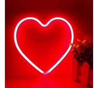 LED Neon Heart Sign,Love Hearts Neon Light for Girls Bedroom Dorm Decor