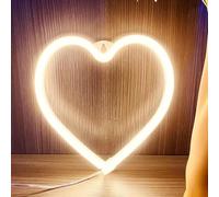 LED Neon Heart Sign,Love Hearts Neon Light for Girls Bedroom Dorm Decor