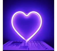 LED Neon Heart Sign,Love Hearts Neon Light for Girls Bedroom Dorm Decor