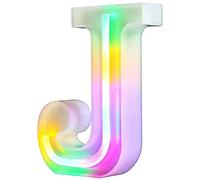 LED Neon Letter Lights, Light Up LED Letters Lights Light Up Marquee Letters Lights Letters Neon Signs Battery USB Multicolor (J)