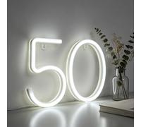 LED Neon Light Sign, Neon Wall Light Sign for 50th Birthday Decorations
