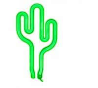 LED Neon Light Sign Wall Light Bar Lamp Home Nursery Room Shop Decor (Green Cactus)