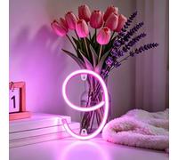 LED Neon Light Up Numbers, 8.6 inch Neon Number Light Sign for Wall Decor | Purple Neon Number Lights for Birthday Decorations Wedding Anniversary Home Wall Decor