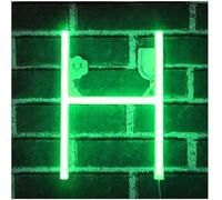 LED Neon Night Light Neon Lights Wall Decorative Night Light for Kids Bedroom Battery USB Operated Green (H)