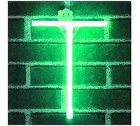 LED Neon Night Light Neon Lights Wall Decorative Night Light for Kids Bedroom Battery USB Operated Green (T)