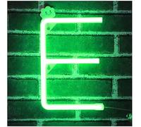 LED Neon Night Light Neon Lights Wall Decorative Night Light for Kids Bedroom Battery USB Operated Green (E)
