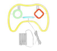 LED Neon Sign Game Controller Shaped 11in x 7.5in LED Safe PVC ABS Battery USB Powered Gamepad Neon Sign for Bedroom Party