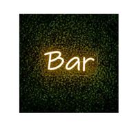 LED Neon Wall Garden Sign - Indoor/Outdoor Decorative Light Mains-operated (Warm White, Bar)
