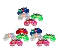 LED New Year Party Glass Flashing Eyeglasses New Year Eve Celebration Accessories Eyewears Goodies Bag Fillers 12pcs Novelty Glowing Accessories