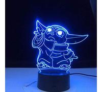 LED Night Lamp Touch Baby Yoda Latest Star Wars Figure for Kids Bedroom Decoration Child Gift Battery Powered Desk Lamp 3D Led Night Light Dropship