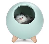 LED Night Light, and Lovely Rechargeable Cat House Light, Bedroom Bedside with Sleeping Light and Feeding Light, Gifts for Girls and Children (Green)