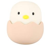 LED Night Light Cute Chick Shape USB Silicone Rechargeable Lamp Mini Reading Light(cold white)