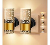 LED Night Light Plug in Wall, Plug in Night Light with Dusk-to-Dawn Sensor,3000K/4000K/5000K Adjustable Color Temperature, 3 Brightness Levels Acrylic Nightlight for Hallway, Bedroom, Kitchen (2PCS)