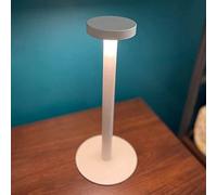 LED Night Light Portable Table Lamp Cordless 1800mAh Touch Control 2 Brightness Levels Ideal for Restaurants Gar Patios Bedrooms Nightstands (Color: White)