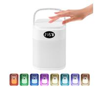 LED Night Light, Smart Bedside Table Lamp, Touch Control Kids Night Light with Time Display, Remote Control Dimmable Light, RGB Color Changing, USB Rechargeable, Memory Function for Bedroom, Camping