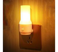 LED Night Lights Plug Into Wall Dimmable Night Light Manual On/Off Switch Warm White Light Source Cute Night Light for Hallway Bathroom Bedroom Stairs