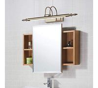 Led Nordic Mirror Light Bathroom 240 ° Rotation Retro Mirror Cabinet Wall Light, Makeup Light, Waterproof Anti Fog Iron Bathroom Light/Bronze 56Cm