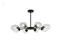 LED Nordic Molecular Light,Magic Bean,Living Room Dining Room Bedroom Study Room Home,Modern Concise Glass -Black. 6 Head