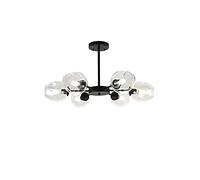 LED Nordic Molecular Light,Magic Bean,Living Room Dining Room Bedroom Study Room Home,Modern Concise Glass -Black. 6 Head