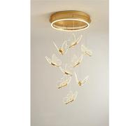 LED Nordic Pendant Lamp, Novelty Butterfly Styling Pendant Lights with Adjustable Suspension Wire for Living Room, Corridor, Dining Room,Warm Light-3 Heads Color : Neutral Light, Size