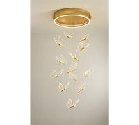 LED Nordic Pendant Lamp, Novelty Butterfly Styling Pendant Lights with Adjustable Suspension Wire for Living Room, Corridor, Dining Room,Warm Light-3 Heads Color : Stepless Dimming, Si
