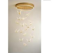 LED Nordic Pendant Lamp, Novelty Butterfly Styling Pendant Lights with Adjustable Suspension Wire for Living Room, Corridor, Dining Room,Warm Light-3 Heads Color : Neutral Light, Size
