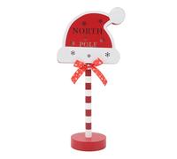 LED North Pole Christmas Table Lamp, 3D Sign Night Light for Bedside, Fireplace Mantle and Holiday Parties