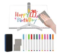 Led Note Acrylic Board with 12 Colors Pens,Magic Light Up Drawing Board Luminous Neon LED Writing Message Noteboard with Stand, Acrylic Writing Message Boards for Birthday,Wedding,Anniversary,Proposal