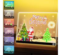 Led Note Board - 7 Colors Dry Erase Touch Control Painting Toys with Erasable Writing,Led Message Board - for Kids Children Night Dark Offices School Holiday Art Doodle Painting Coloring Display