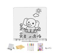 LED Note Board - Light Up Acrylic Board, Rechargeable Kids Drawing Pad, USB Plug-In Writing Message Pads With Markers For Boys Girls School Living Room Home Workplace