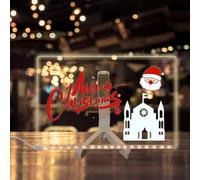 LED Note Board,Light Up Acrylic Board with 7 Colors Pen, Magic Led Note Board with Colours with Light,Advertising Board Writing Board Gift for Kids School Home Cafe Office (30x20cm/11.81x7.87in)