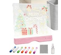 LED Note Board Rechargeable Doodle - Tablet with Markers LED Message Board