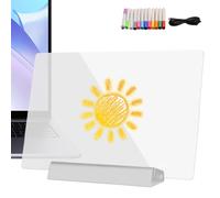 LED Note Board | RGB Dry Erase Clear Note Board with 12 Colors Pen | Flat Reading Light,for Children Night Dark Home Offices School Holiday Art Doodle Painting Coloring Display Sign