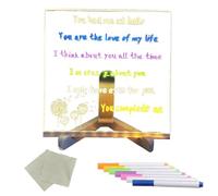 LED Note Board With Colors - Acrylic 15x15 20x20 30x20cm | Acrylic Drawing Board, Glowing Message Marker Boards Light Up Dry Erase Memo Boards With USB Power | For Kids Adults Home Office Study Use