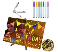 LED Note Board With Colors,LED Message Board With 7 Colours Pen,Dry Erase Light Up Writing Message Board,Acrylic Message Marker Board With Light,Light Up Tracing Pad,Magic Note Board Glowing(30*20cm)