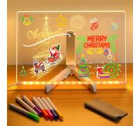 LED Note Board with Colors, Light Up Acrylic LED Message Board, Glowing Acrylic Dry Erase Board with Light, Led Boards to Write On, LED Dry Erase Board, LED Drawing Board, 11.8"x7.9" (Large)