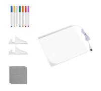LED Note Board with Colors, Luminous Led Drawing Board for Children, Acrylic Dry Erase Board, 7 Colors Pen/Stand, Home/Bedroom/Store/Office/Gift (20x20cm)