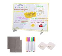 LED Note Board with Colours - Acrylic Dry Erase Board with Light, Writing Set with 7 Coloured Pens for Families, Parents, Students, Teachers, Event Planner