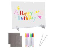 LED Note Board with Colours, Illuminated Dry Erase Noteboard - Writing Set with 7 Coloured Pens for Families, Parents, Students, Teachers, Event Planner