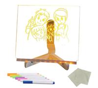LED Note Card - Colour Drivation Camp, BLOWING MESSAGE MOUTH | Acrylic Illuminate Dry Erase with 10 Brightness Levels, Reusable Memo Card