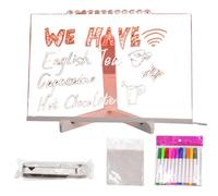 LED Notepad, Illuminated Acrylic Message Board, Dry Erase Desk with Writing and Drawing Function for Business School Office Cafe Bar Kids Party