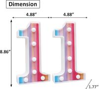 LED Number Lamp 16-Colour Remote - Multicolour 8.66in