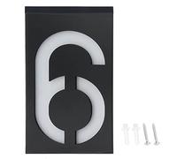 LED Number Light with Solar Power, Address Sign Light for House Hotel Store Door with 6 LED Lights (Number 0) (Number 1) (Number 2) (Number 3) (Number 4) (Number 5) (Number 6)