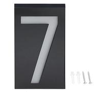 LED Number Light with Solar Power, Address Sign Light for House Hotel Store Door with 6 LED Lights (Number 0) (Number 1) (Number 2) (Number 3) (Number 4) (Number 5) (Number 6) (Number 7)