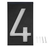 LED Number Light with Solar Power, Address Sign Light for House Hotel Store Door with 6 LED Lights (Number 0) (Number 1) (Number 2) (Number 3) (Number 4)
