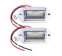 LED Number Plate Light For SUV Truck Trailer | Van Tag Step 2PC 6 LED Car License Number Plate Light Lamp Products License Plate Lights Rear License Plate Lamps(2pc silver)